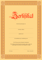 Zertifikat, klassisch in Gold