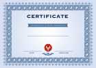 Zertifikat, Certificate klassisch (Blau)