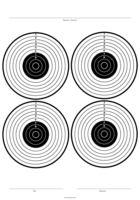 Zielscheiben Schwarz, Weiß (4 x 10)