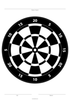 Zielscheibe Dart, Schwarz (12)