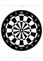 Zielscheibe Dart, Schwarz (20)