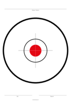 Zielscheibe Schwarz, Rot, Kreis