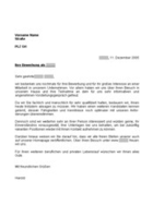 Musterbrief: Absage einer Bewerbung, Aufnahme Reservepool