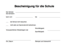 Ärztliche Bescheinigung für die Schule