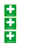Rettungsschilder, Sanitätsraum