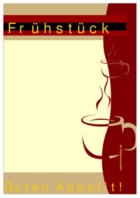 Speisekarte Frühstückskarte
