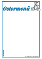 Speisekarte Ostern