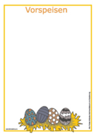 Speisekarten Set, Ostern