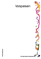 Speisekarten-Set Silvester