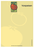 Speisekarten Set, Tomate