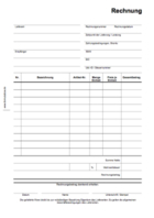 Rechnung, Rechnungsvorlage mit Quittung (PDF)