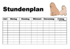 Stundenplan mit zwei Hunden