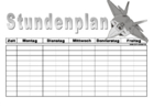 Stundenplan mit Jet