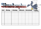 Stundenplan mit Vogel