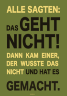 Schild, Das geht nicht