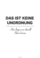Schild, Keine Unordnung