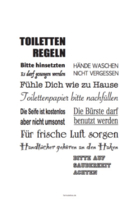 Schild, Toilettenregeln