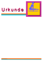 Urkunde Barren in Blau (Blanko)