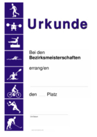 Urkunde Bezirksmeisterschaften