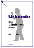 Urkunde Dart, Dartturnier