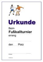 Urkunde Fußballturnier (2 Spieler)