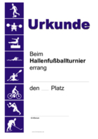 Urkunde Hallenfußballturnier