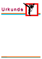 Urkunde Kickboxen (Blanko)