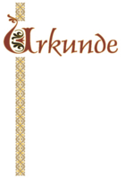 Klassische Urkunde, Bordüre links (Weiß)