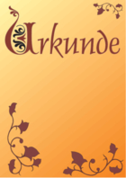 Klassische Urkunde, Floral (Gold)