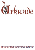 Klassische Urkunde, Ornamente unten (Weiß)