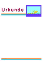 Urkunde Schwimmen (Blanko)