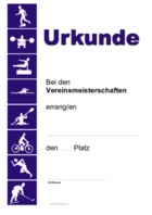 Urkunde Vereinsmeisterschaften