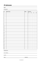 IP-Adressen Liste (Excel)