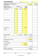 Kassenbericht (Excel)