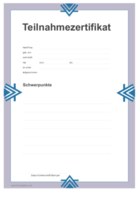 Teilnahmezertifikat
